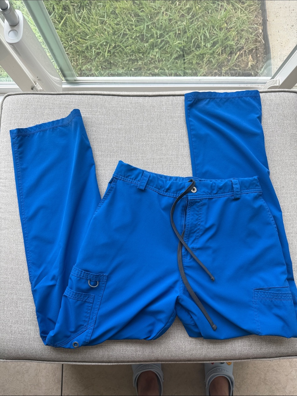 Cherokee Men's Bright Blue Cargo Pants with Drawstring